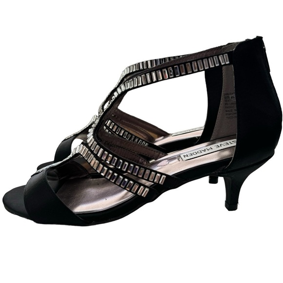 Steve Madden Black Heels with Accents Big Girls Size 4.5 - Picture 8 of 14